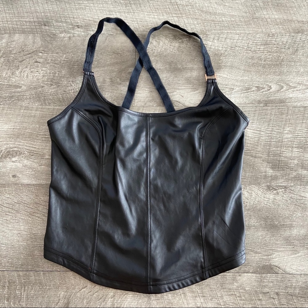 Free People Vegan Leather Tank Top